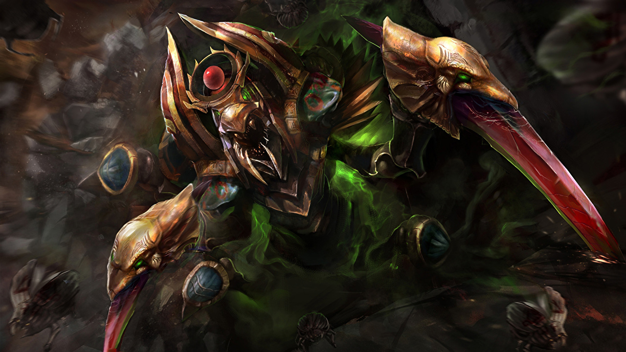 Картинка DOTA 2 Nyx Assassin монстр Фантастика компьютерная игра